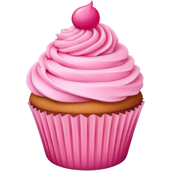 Cupcake with pink frosting  emoji