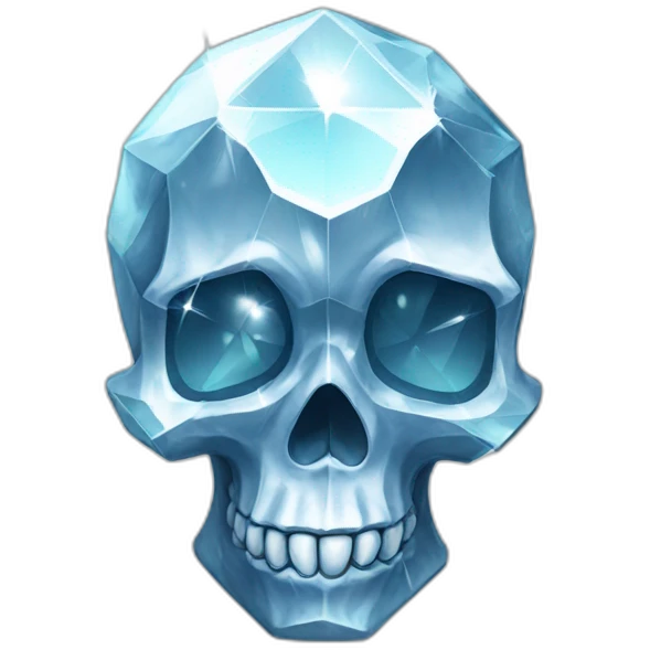 Diamond skull crystal emoji