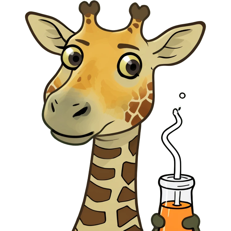 Giraff smoking a bong emoji