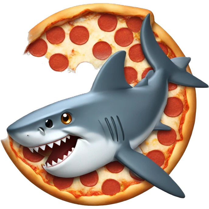 Shark pizza emoji
