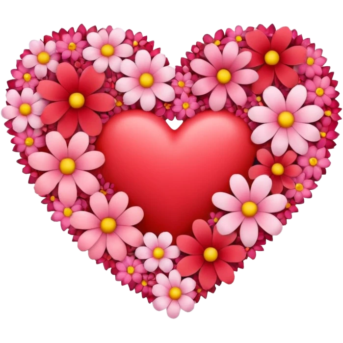 a heart made of flowers emoji