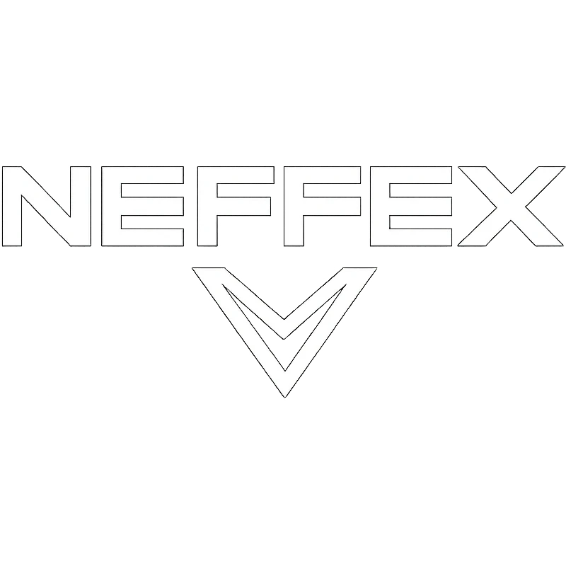 modern and edgy logo for Neffex group with bold typography and dark theme emoji