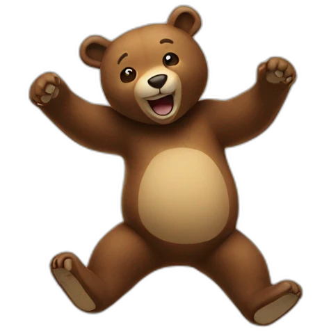 backflip bear emoji