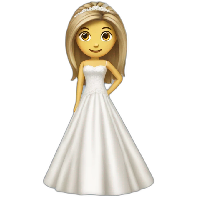 Rachel green with wedding dress emoji