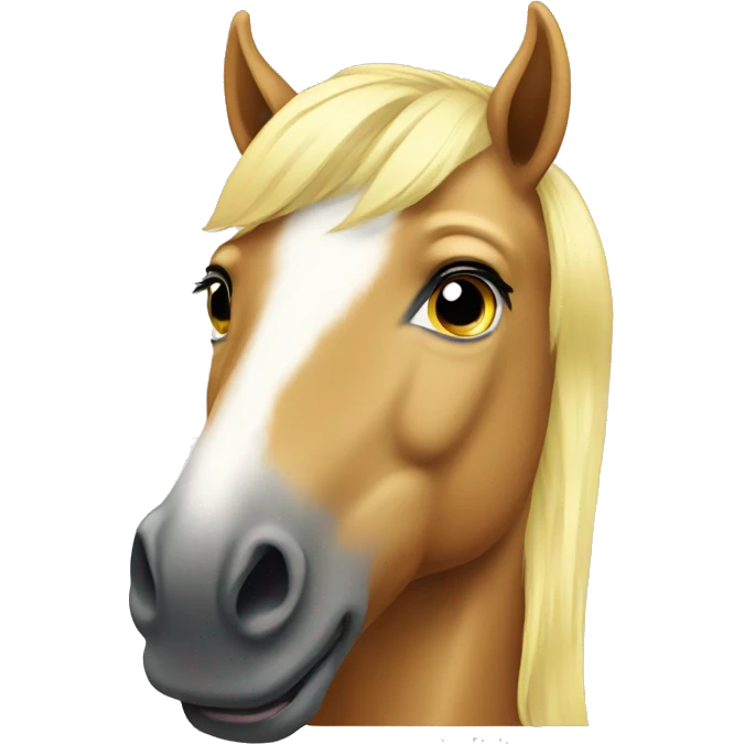 Blond horse emoji
