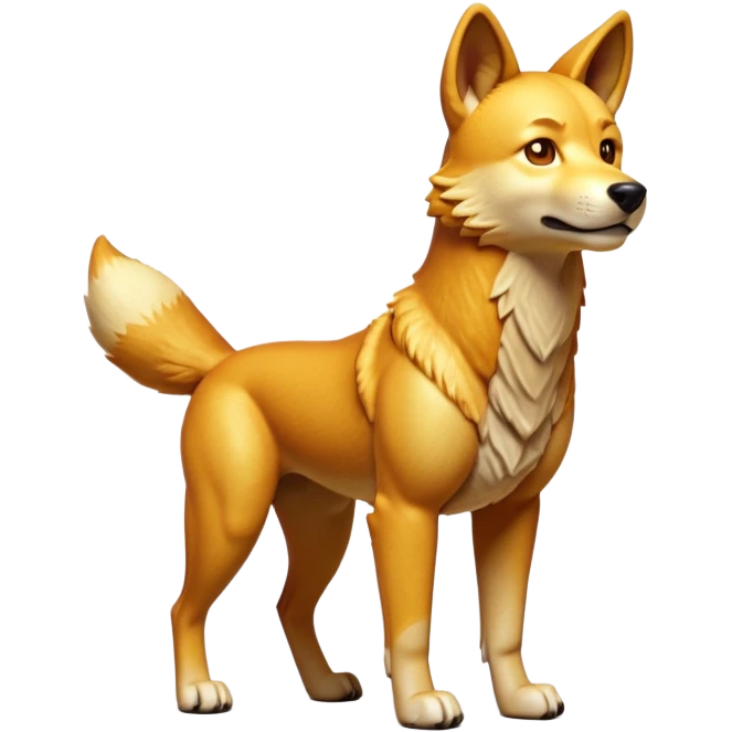 cinematic-dingo-realistic-full-body-standing-emoji,-lean-muscular-frame-poised-alertly,-golden-amber-fur-glowing-in-the-sun,-head-tilted-dramatically,-sharp-dark-eyes-filled-with-cunning,-simplified-yet-realistic-focused-features,-highly-detailed,-glowing-with-an-almost-sarcastic-glow emoji