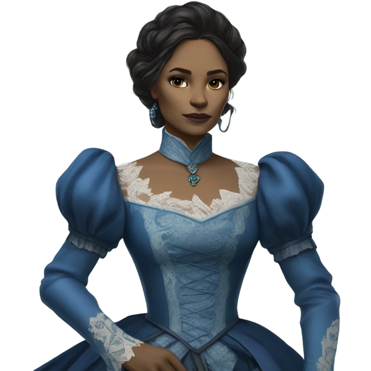 gamora Victorian dress elegant blue  emoji