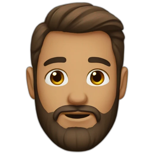 Benoît brown hear beard emoji