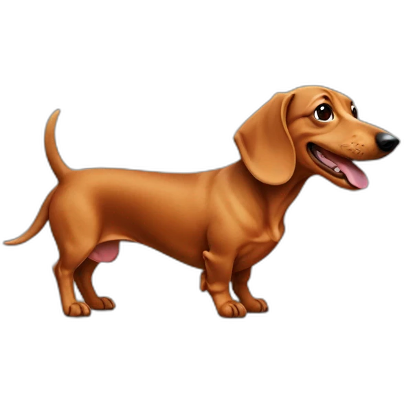 Happy dachshund emoji
