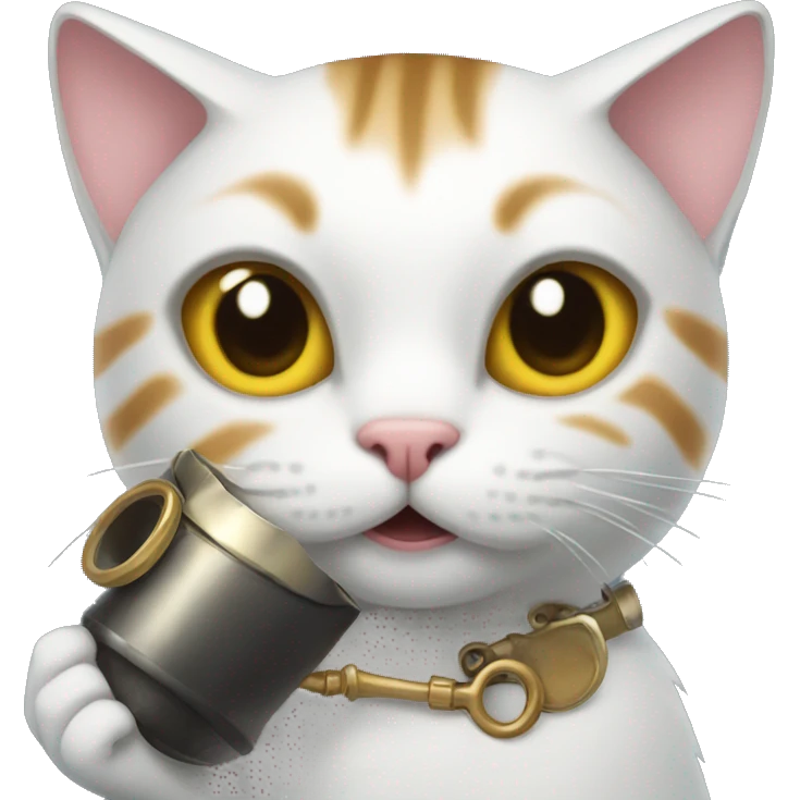 cat holding a phome emoji