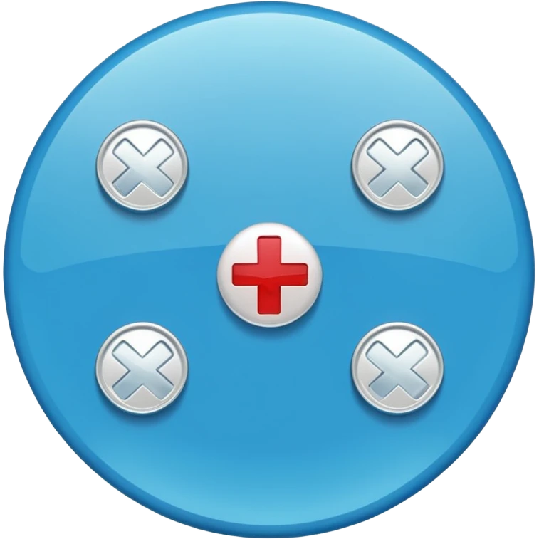 blue tablet drug emoji