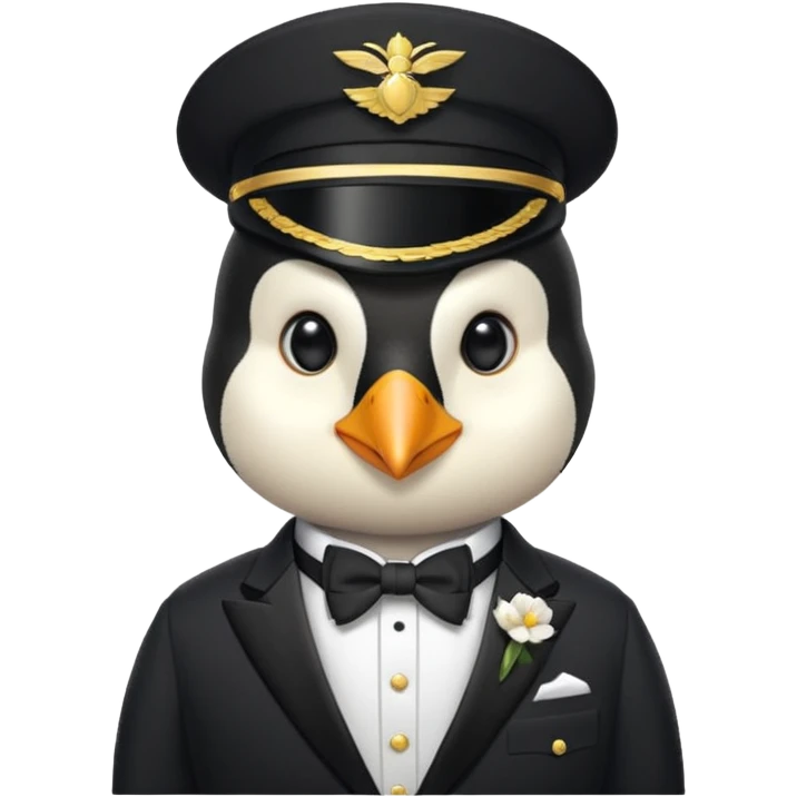 classy penguin soldier emoji