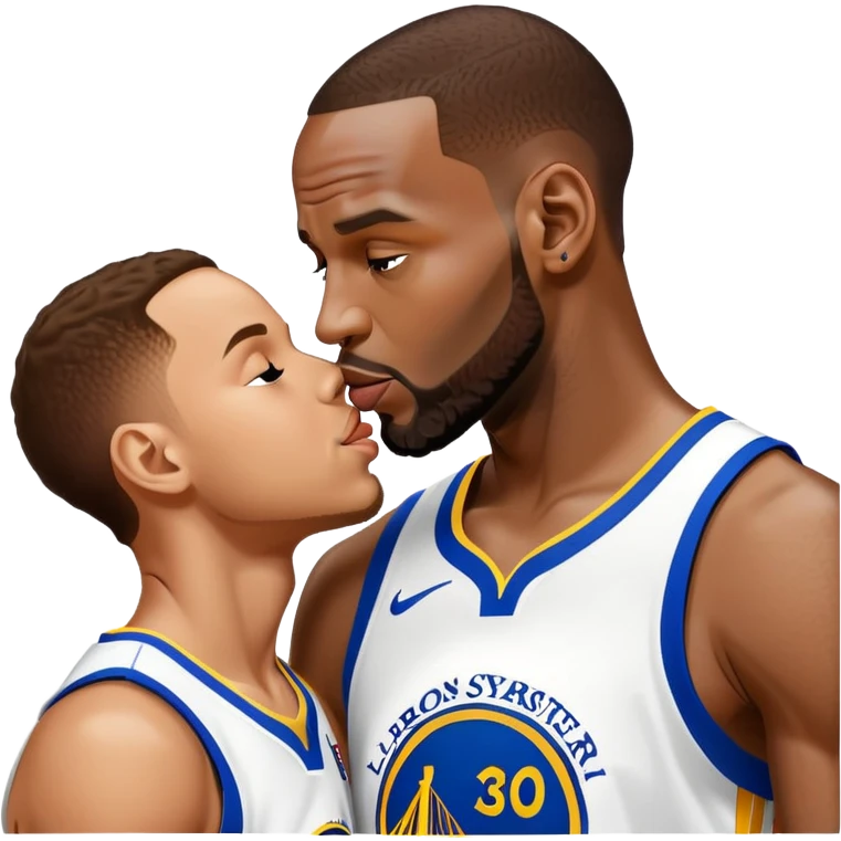 LeBron kissing Steph curry emoji
