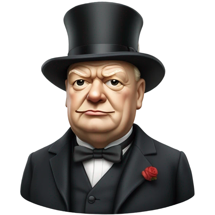 photorealistic Winston Churchill emoji