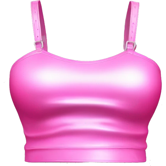 Realistic isolated metallic bubblegum pink clothing tube top.  emoji
