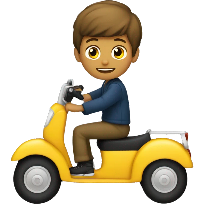 a boy code with ride emoji