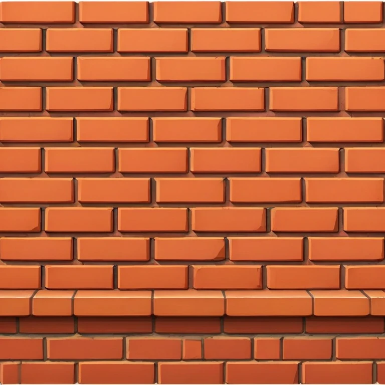 brick wall viewed from the side, perspective view emoji