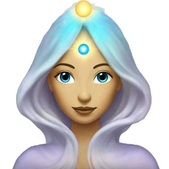 Pleiadian radiant glowing diva woman female third eye emoji