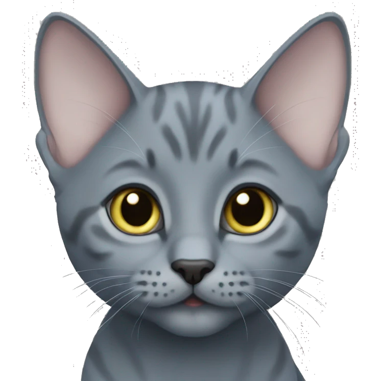 Russian blue kitten emoji