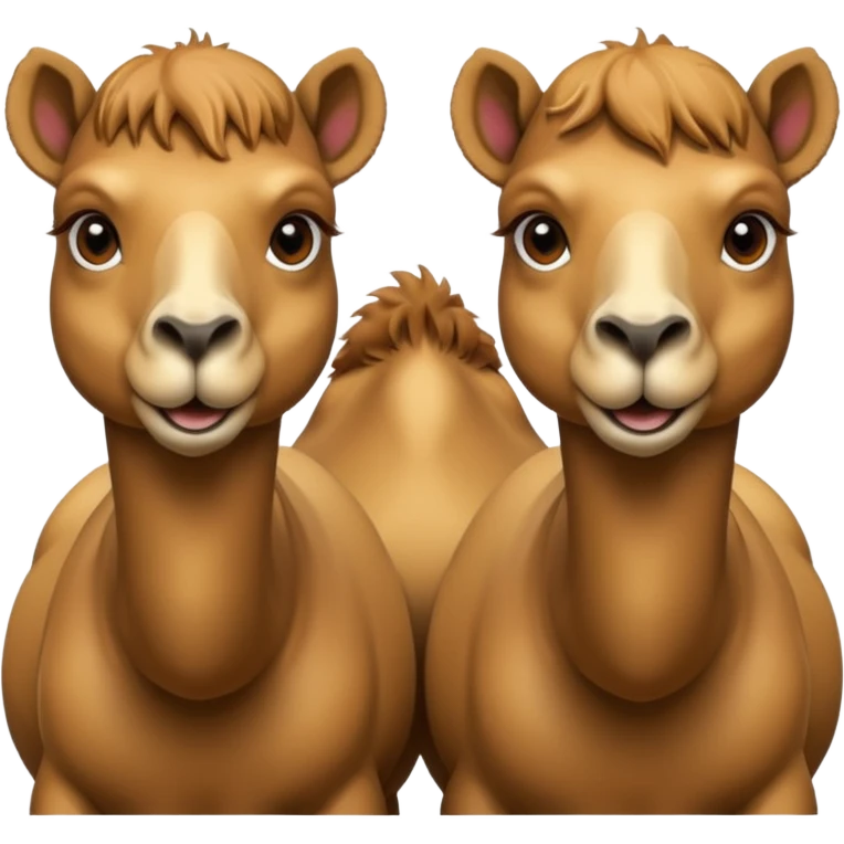 High resolution camels without fur emoji