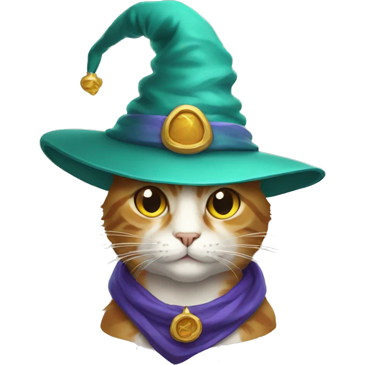 cat with wizard hat emoji
