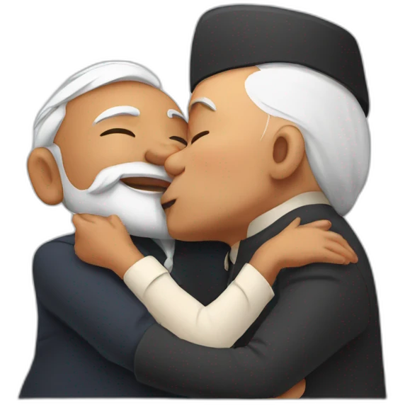 kissing modi emoji