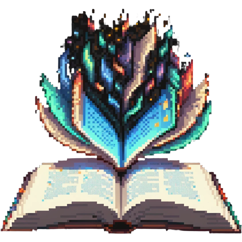 open book with magical glowing pages emoji