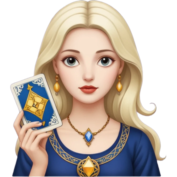 modern woman has tarot card emoji