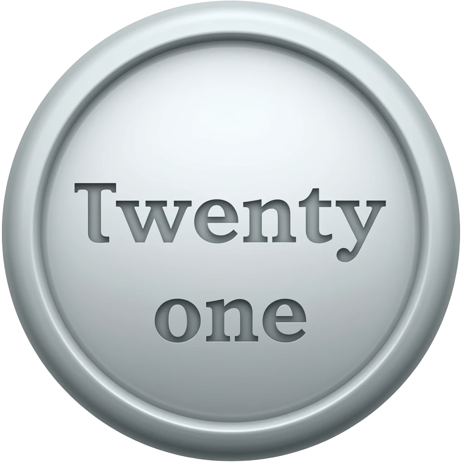 TWENTY ONE WRITTEN OUT emoji