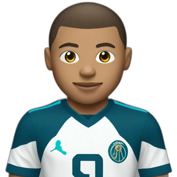 kyllian mbappe with OM jersey emoji