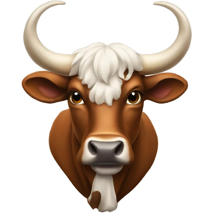 long horn bull student emoji