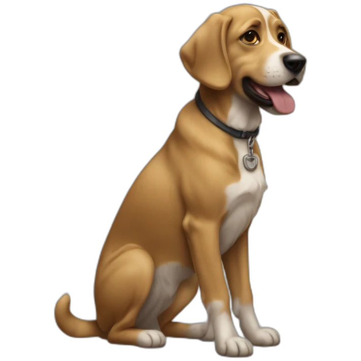 chat sur un chien emoji