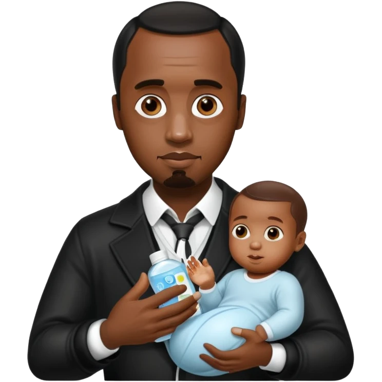 p diddy holding baby oil emoji