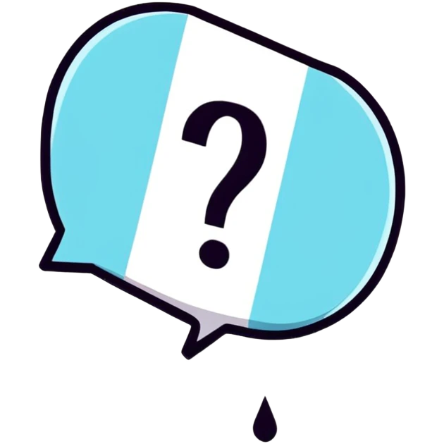 question mark in a speech bubble emoji