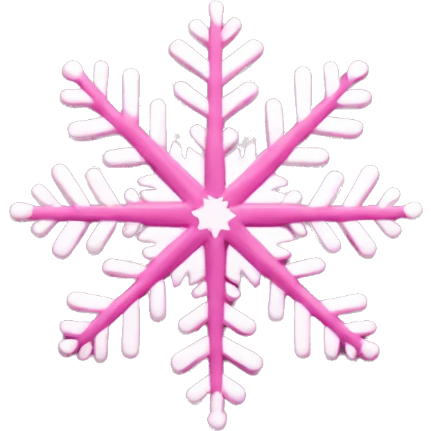 Pink snowflake emoji