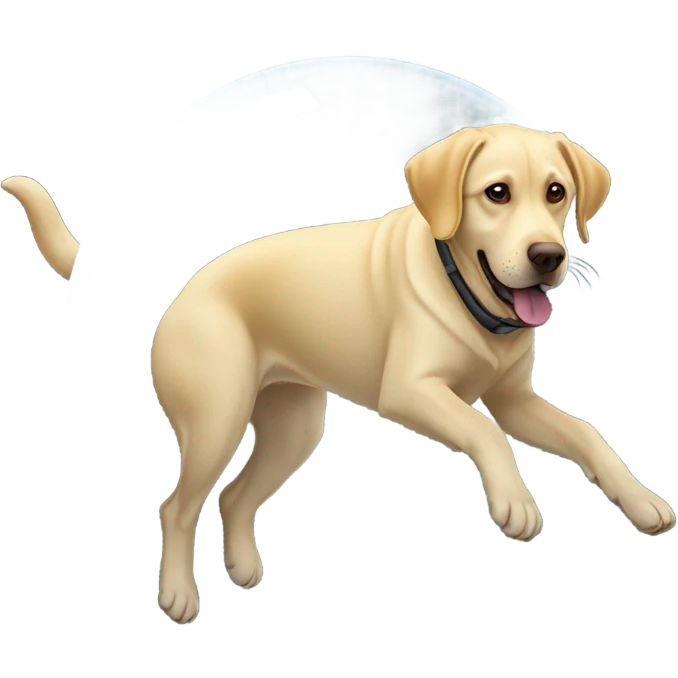 Yellow female lab on space  emoji