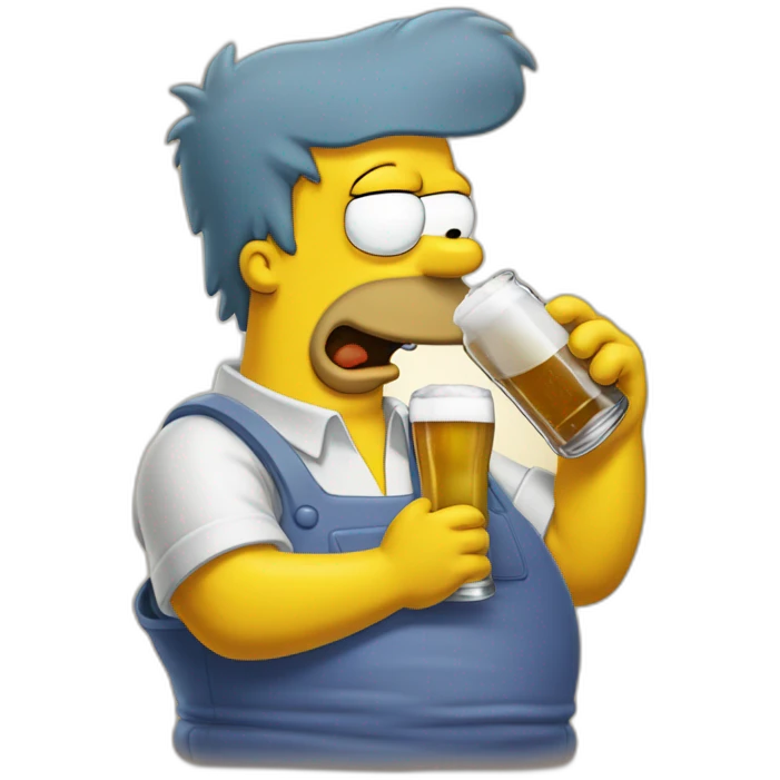 Homer simpson boit une biere emoji