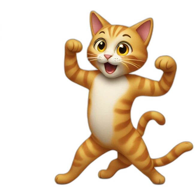 a cat dancing emoji