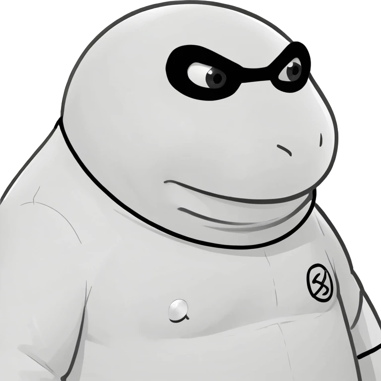 Baymax wearing ninja mask emoji
