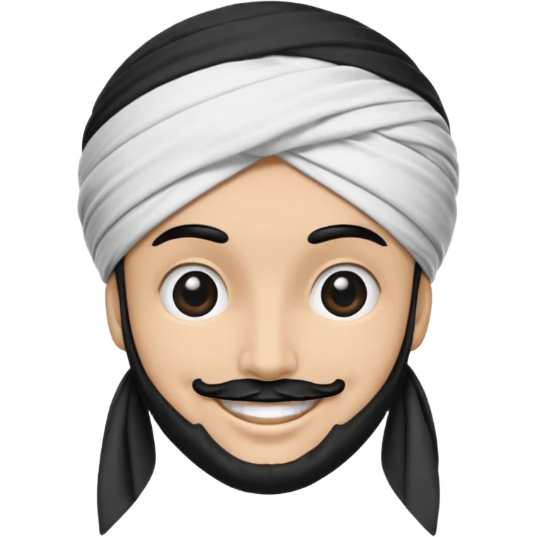 Corsica flag white with a black head moor emoji