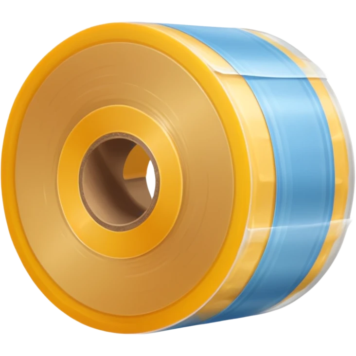 A roll of plastic film wrapping for food  emoji