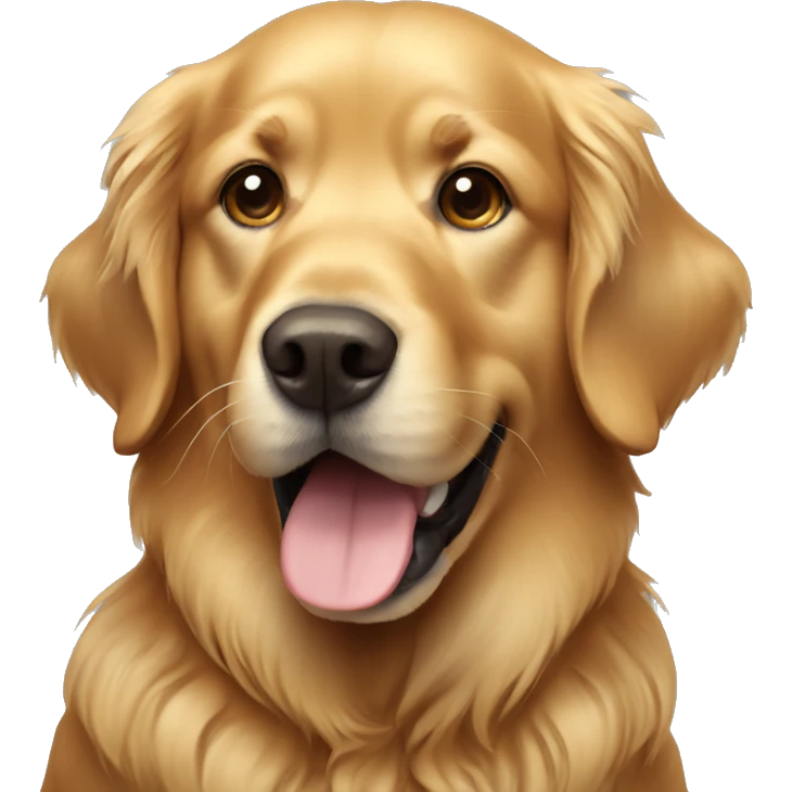 Dark golden retriever emoji