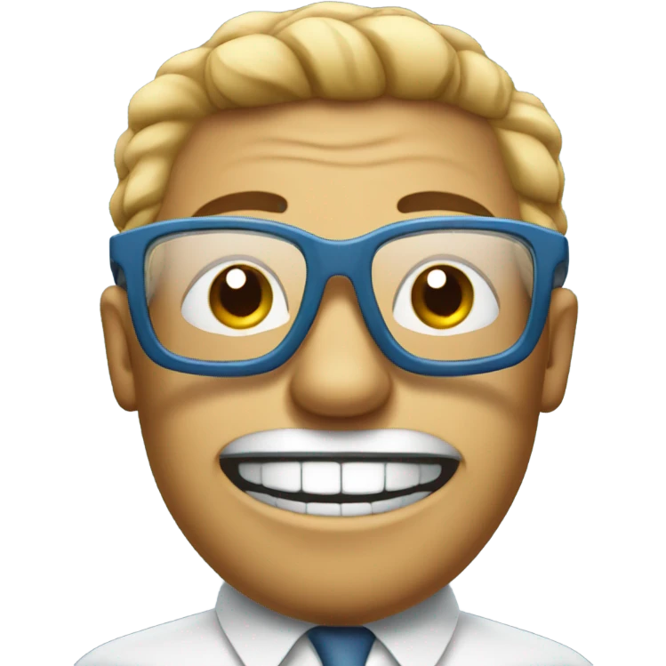 shark with nerd glasses emoji