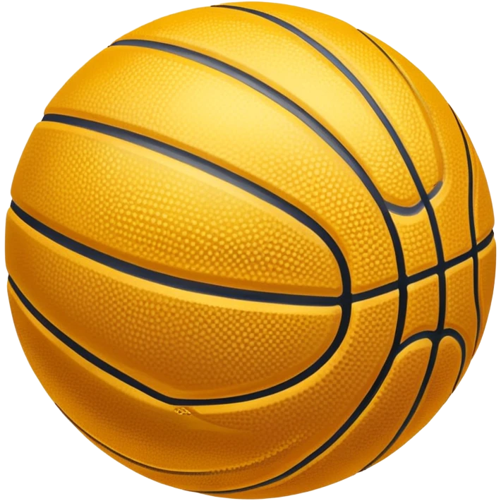 Shiny golden basketball with reflective surface emoji