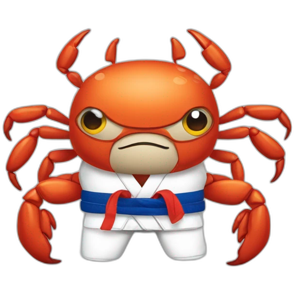Crab wearing Jiu-Jitsu gi emoji