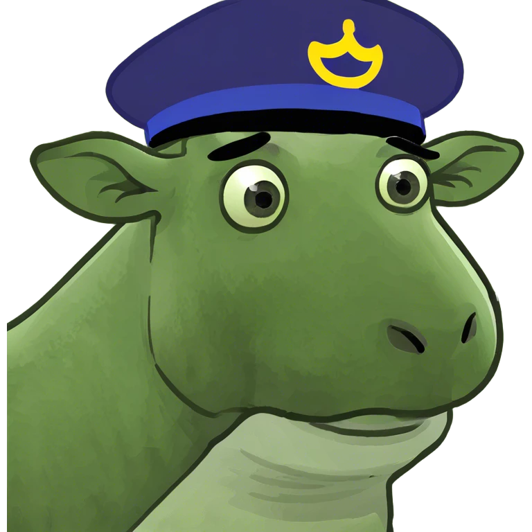 Cow with a mustache emoji