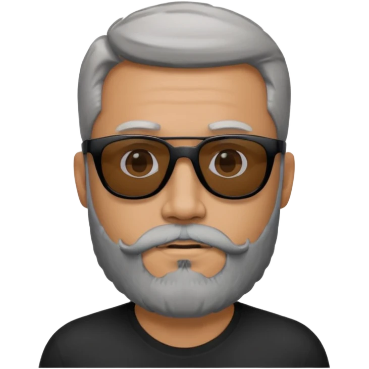 ma, wearing black sunglasses, gray goatee beard emoji