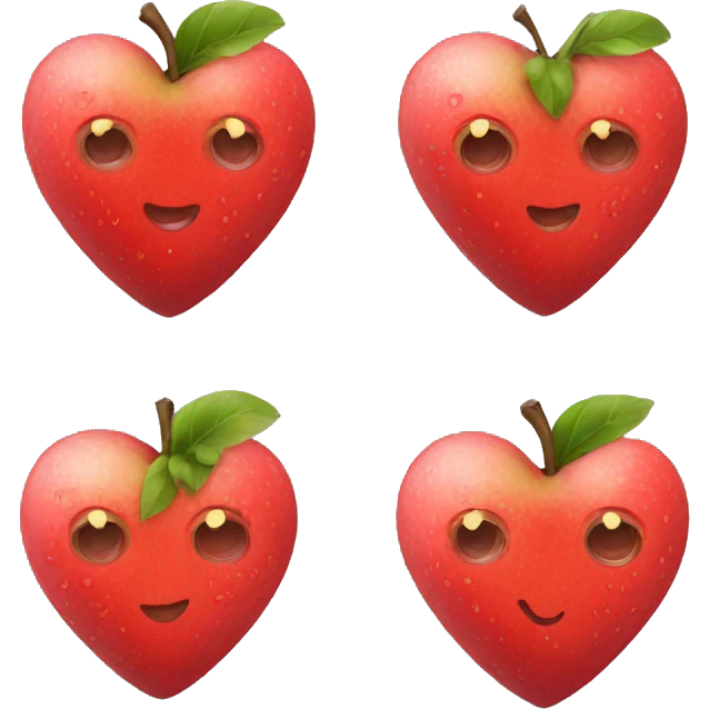 Heart shaped fruit emoji