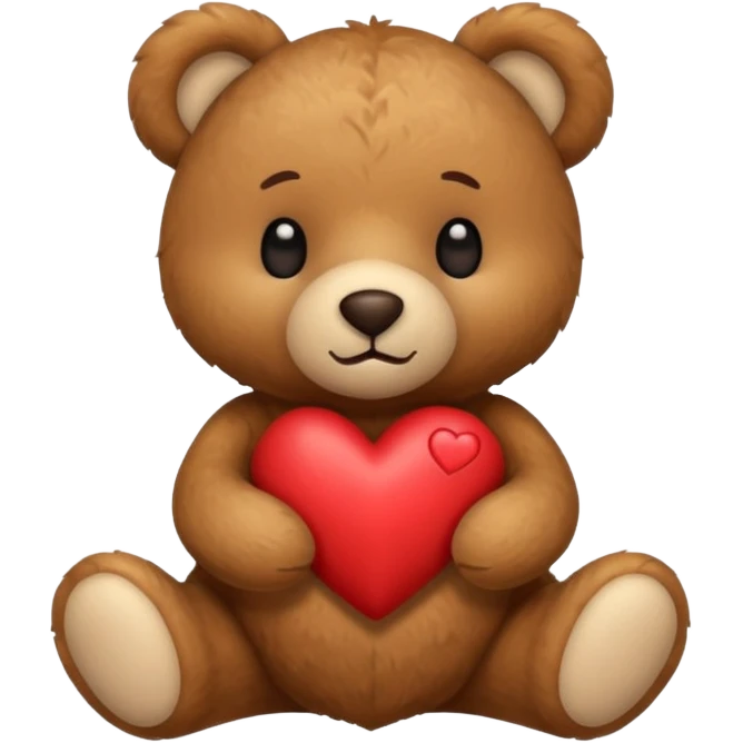 Teddy with heart on top emoji
