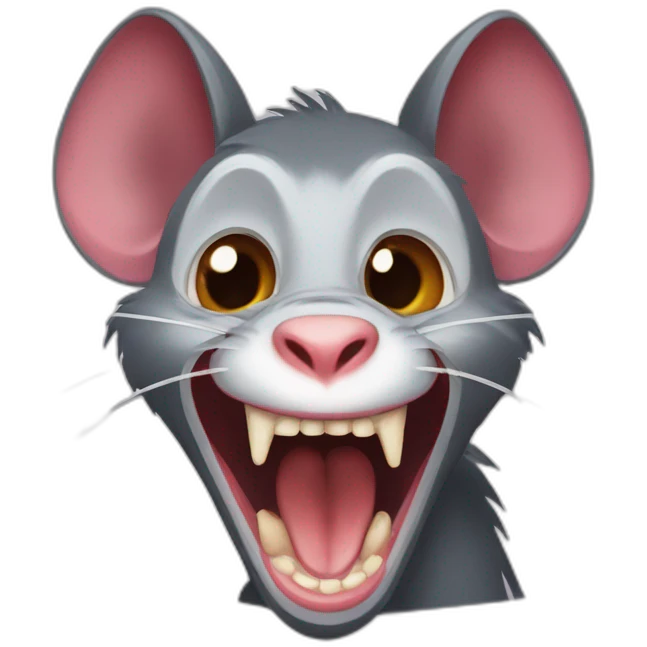 Sumatran Rat-Monkey with vampire teeth emoji